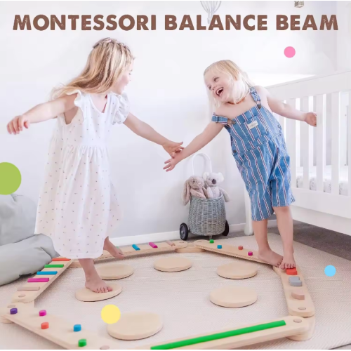 The balancing track is wooden